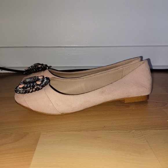 Aldo Size 37 Leather & Suede Pink Flats Ballerinas - Picture 3 of 6